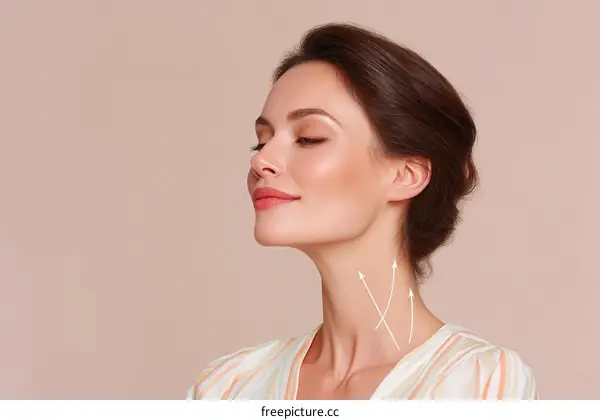 Beautiful Woman with Skincare Treatment