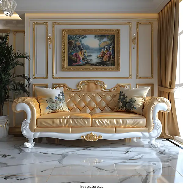 European style living room sofa