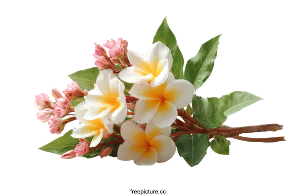 [Transparent Background PNG]Beautiful Bouquet of Plumeria Flowers