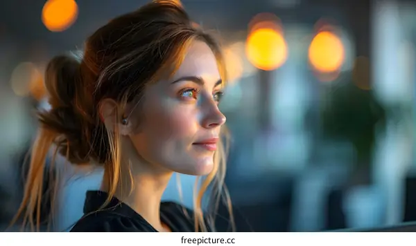 portrait of a young woman looking thoughtful