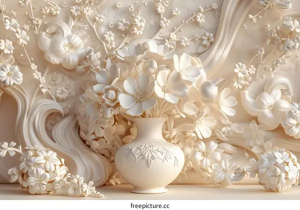 Elegant Floral 3D Wall Decor