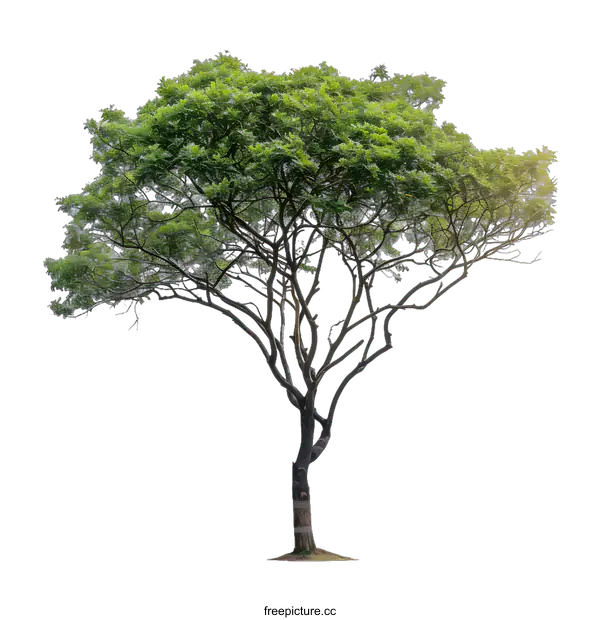 [Transparent Background PNG]Isolated Tree With Green Leaves On White Background