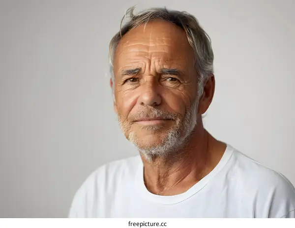 portrait of a man with white hair and beard