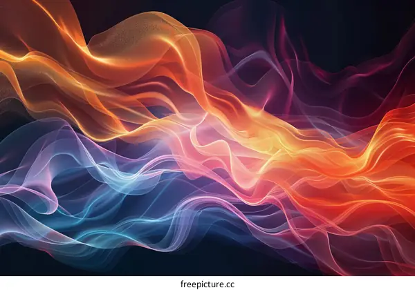 Abstract Colorful Flowing Lines Design