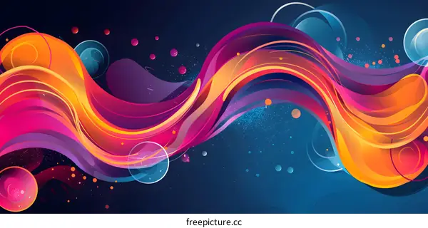 Colorful abstract wave design
