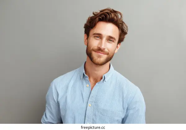 Portrait of a Pleasant Caucasian Man