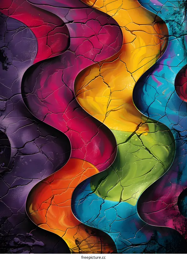 Abstract Colorful Artistic Swirling Pattern