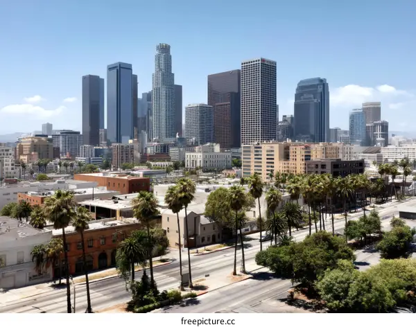 Los Angeles Cityscape Skyline Panorama