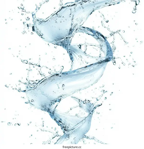 Water Splash Spiral Abstract Design