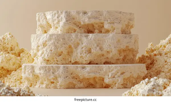 Abstract Beige Sculpted Forms