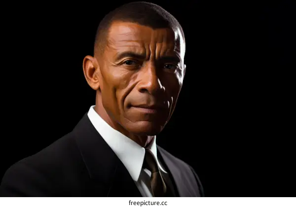 Portrait of a black man in a suit