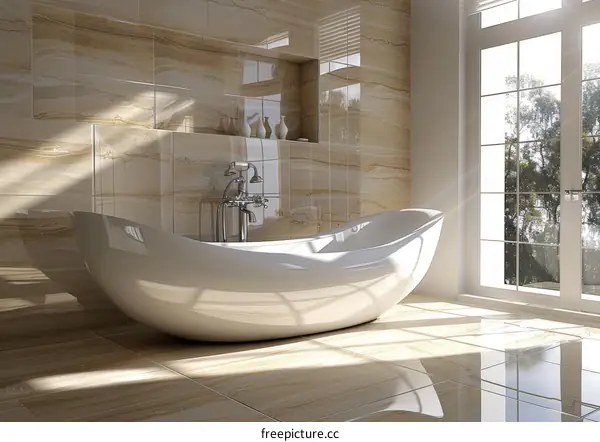 Modern Luxurious Marble Bathroom Interior Design