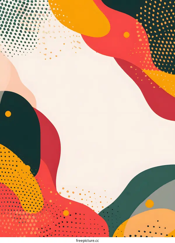 Abstract Background With Colorful Shapes And Dots