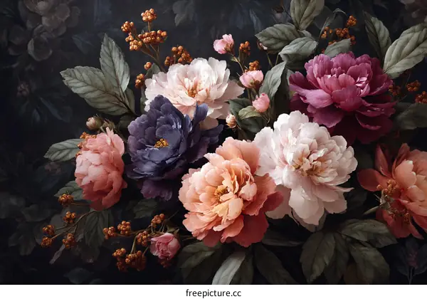 Vintage Floral Bouquet Illustration