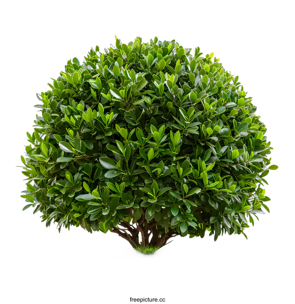 [Transparent Background PNG]Green Bush Isolated on White Background