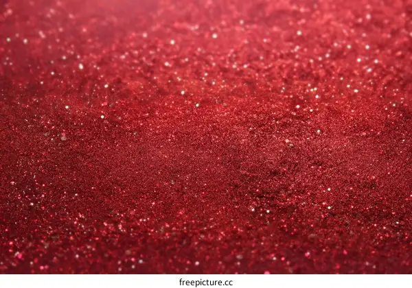 Red Glitter Background Texture Close Up
