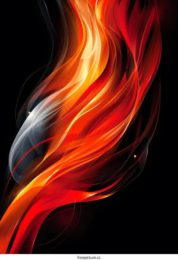 red and orange abstract fluid painting