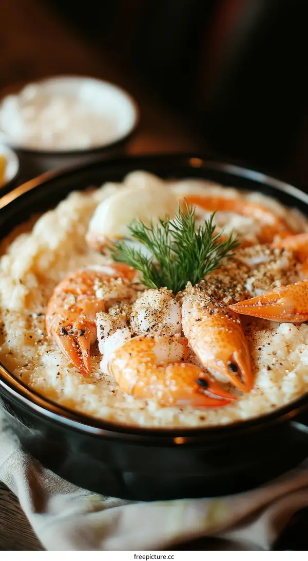 Delicious Shrimp Risotto in a Bowl