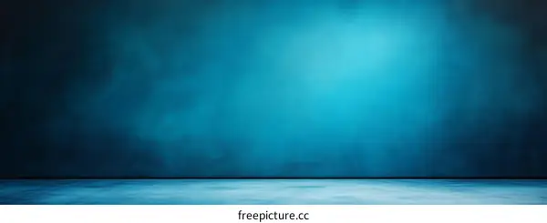 Empty Studio Background with Deep Blue Walls