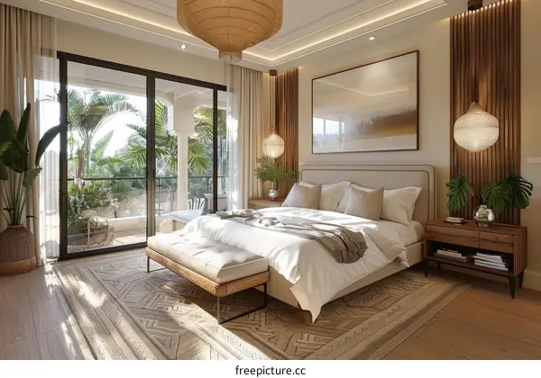 Modern Bedroom Interior Design Illustration