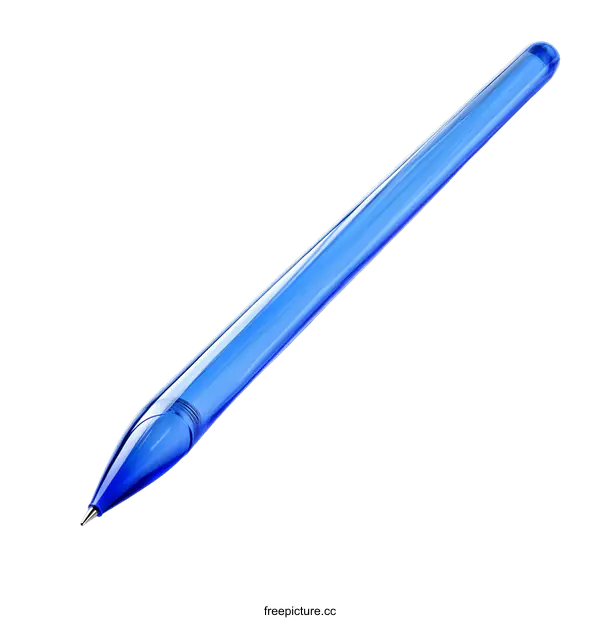 [Transparent Background PNG]Close Up Blue Transparent Pen