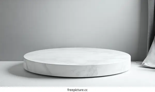 Elegant White Marble Round Display Stand