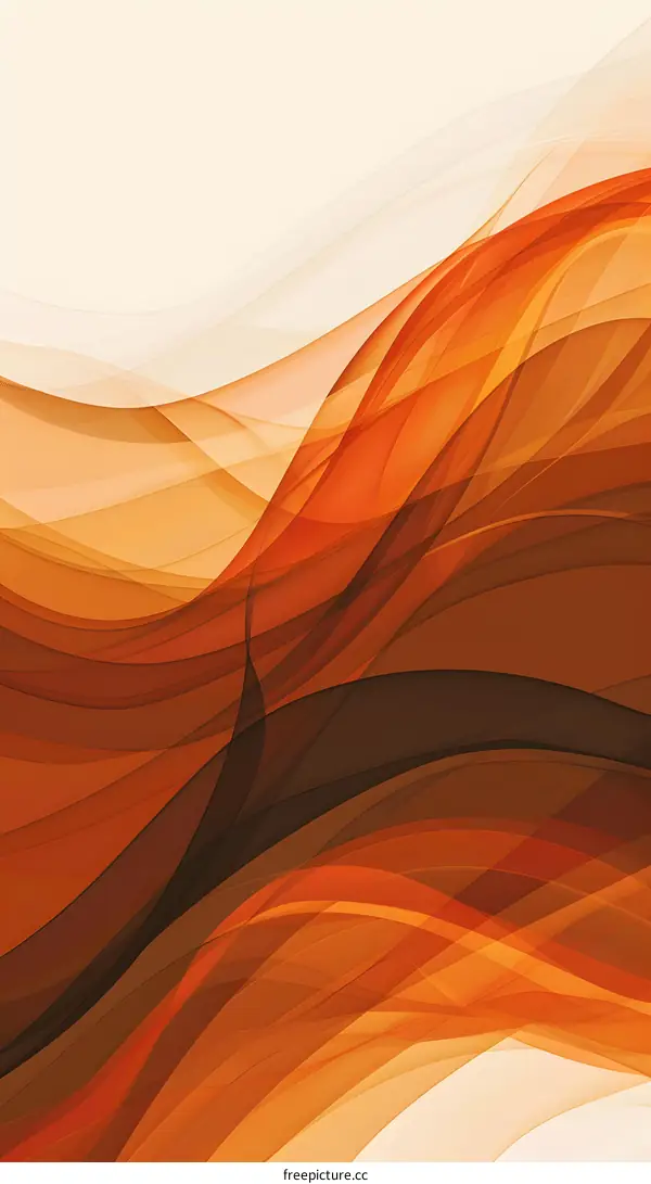 Abstract Brown and Orange Swirls Background