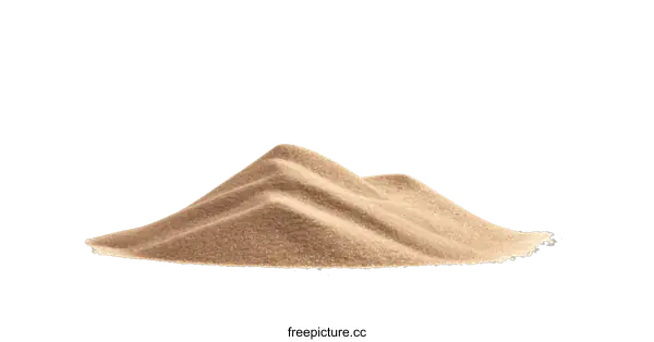 [Transparent Background PNG]Pile of Sand on White Background