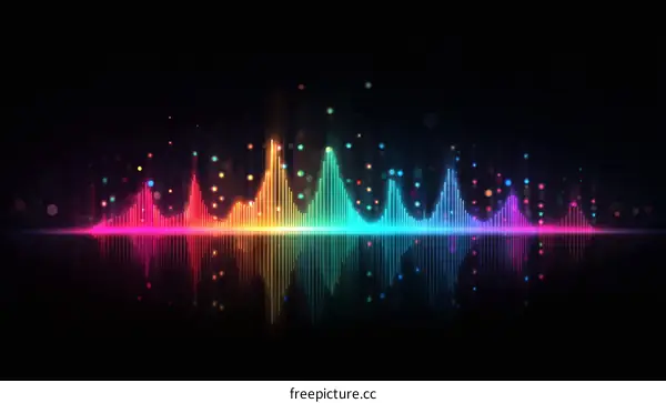 Colorful Sound Wave Illustration Background