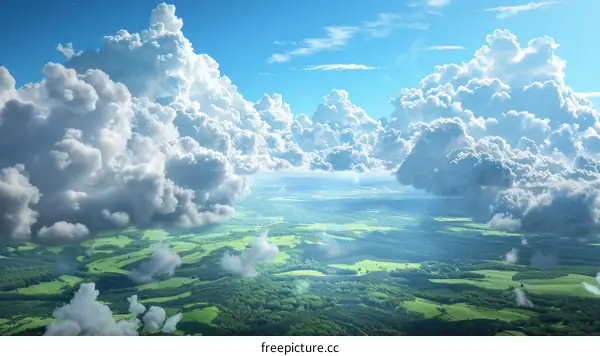 White Celestial Clouds