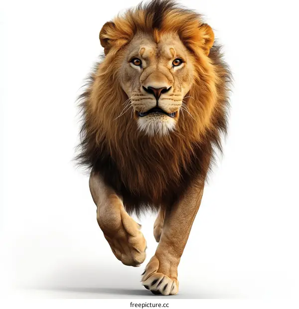 Majestic Lion in Action