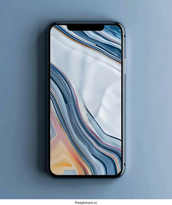 Abstract Phone Wallpaper with Curved Lines