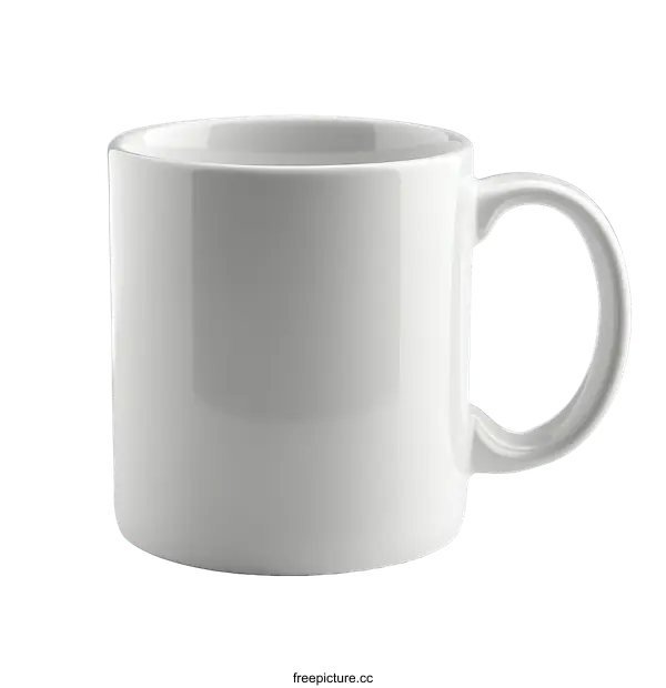 [Transparent Background PNG]Blank White Ceramic Coffee Mug