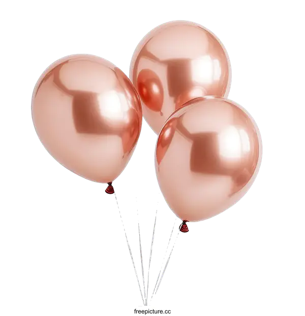 [Transparent Background PNG]Rose Gold Balloons Decoration