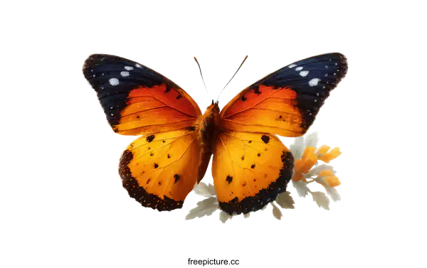 [Transparent Background PNG]Beautiful Butterfly on a White Background Illustration