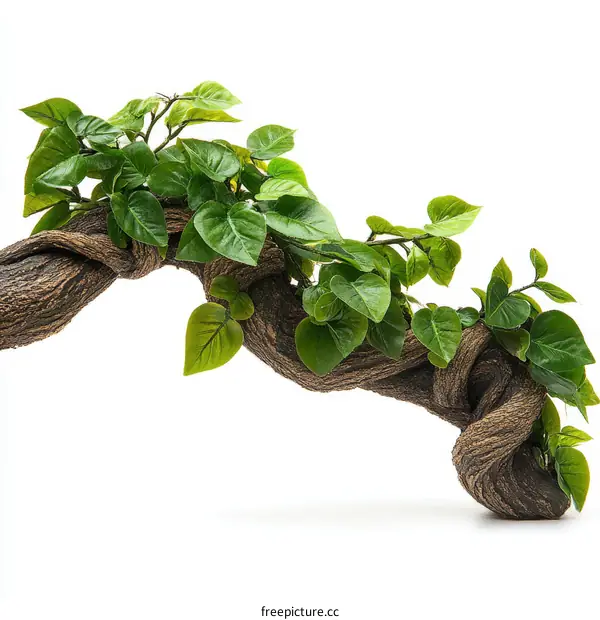 Artificial Twisted Vine with Lush Green Leaves