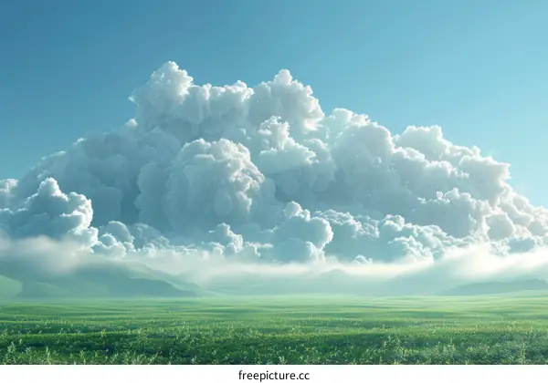 Stunning Cloud Formations Over a Lush Green Field