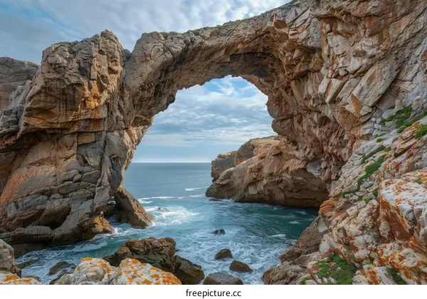 Natural Stone Arch Coastal Landscape