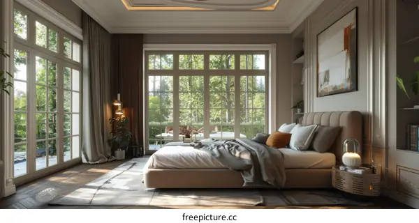 Elegant Luxury Bedroom with Natural Light
