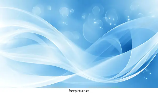 Abstract Blue and White Flowing Lines Background