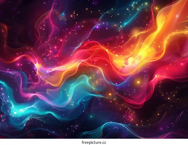 Cosmic Canvas: A Colorful Nebula