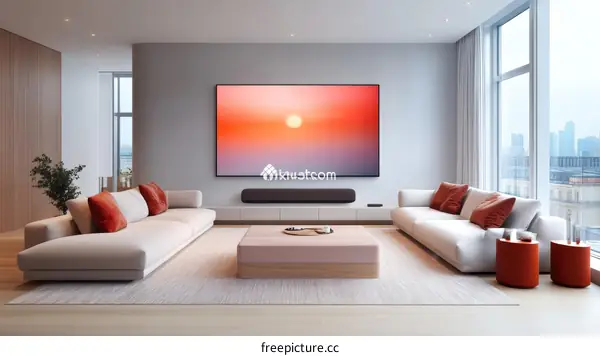 Modern Living Room Interior Design Illustration