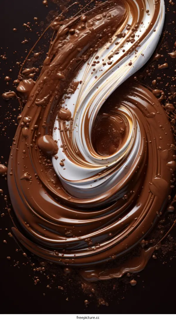 White and brown chocolate swirl