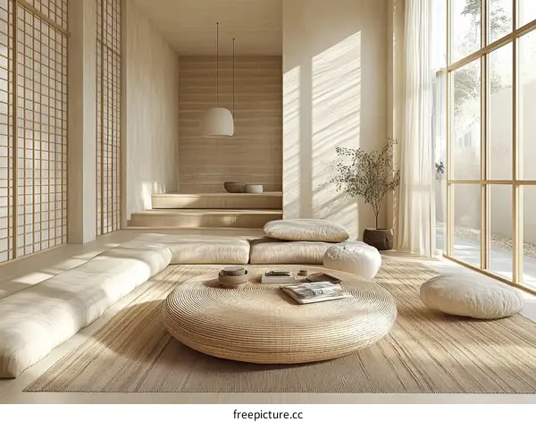 Minimalist Japanese Living Room Interior Design