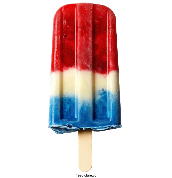 [Transparent Background PNG]Red White and Blue Popsicle close up