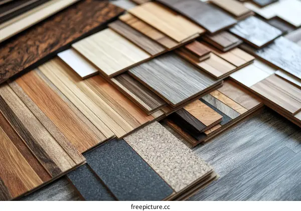 Various Flooring Samples Displayed