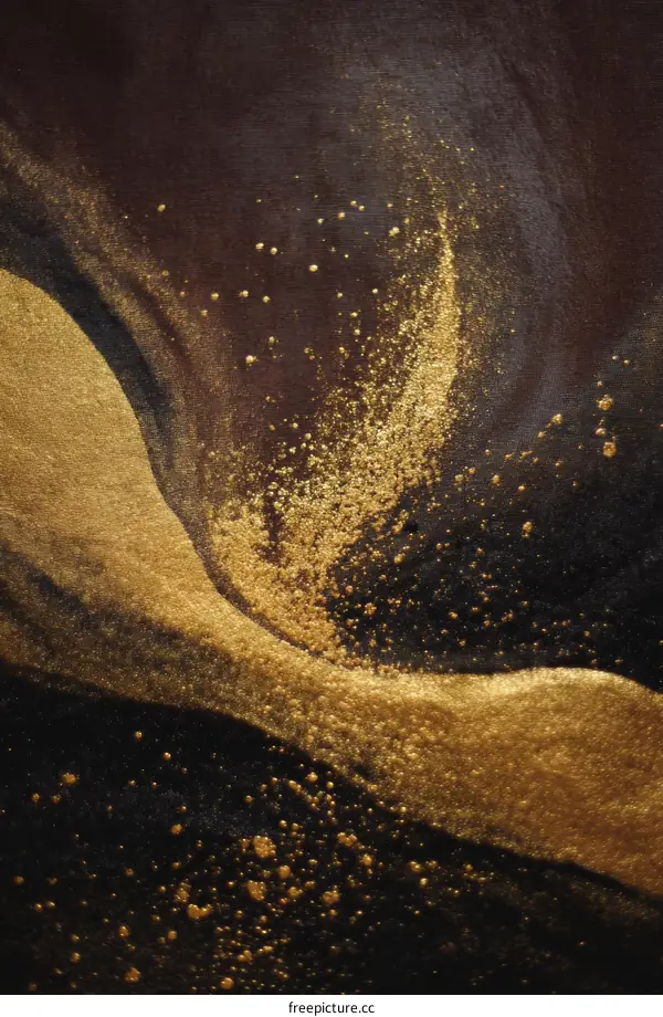 Abstract Dark Brown and Gold Texture