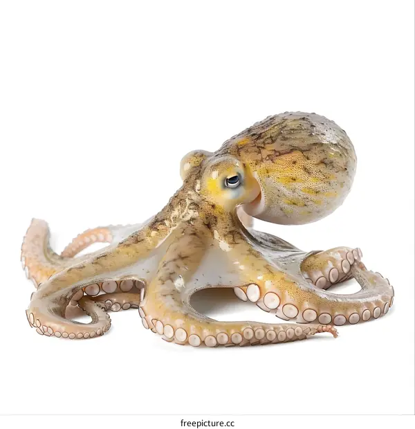 Octopus on white background