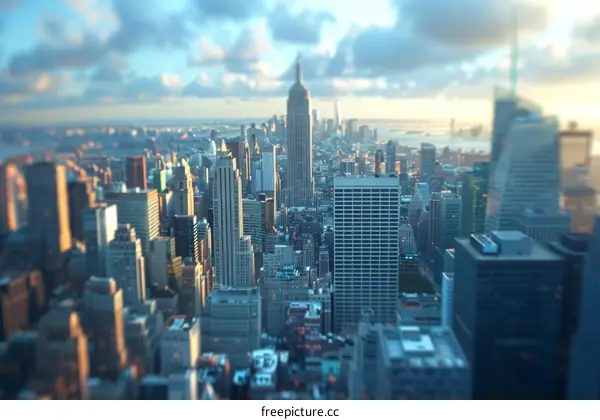 New York City Skyline Aerial View