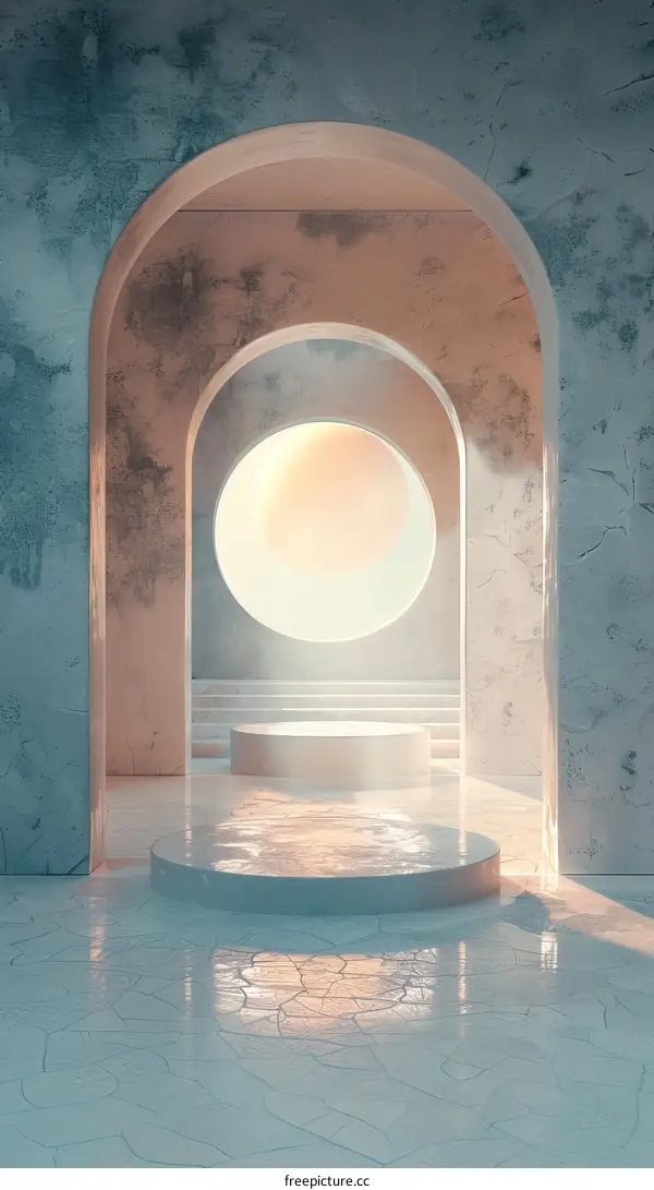 Minimalist Podium in Archway Setting